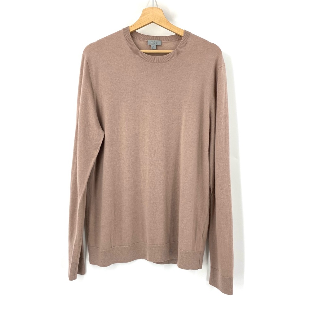COS 100% Cashmere Ribbed Trim Pullover Sweater Jumper Sz XL